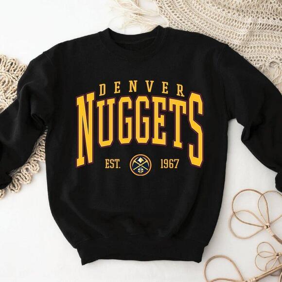 Memoriesrus E Other - Retro Denver Nuggets Basketball Crewneck Sweatshirt Unisex